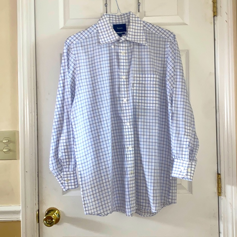 Faconnable Classique Check Button Down Shirt - image 1